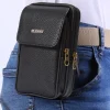 sac ceinture en cuir pour hommes, mode décontractée, fentes pour cartes de crédit, pince à billets multifonctionnelle pour voyage, marche, course, randonnée, cyclisme