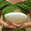 coquille perle acrylique boîte pochettes sac de soirée de luxe femmes fête de mariage mini pochette sac à main