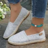 Espadrilles en toile coordonnantes pour femmes, chaussures plates confortables, respirantes, solides, peu profondes, décontractées, été, 2024