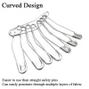 Épingles de sûreté incurvées 100 pièces/boîte 38mm, épingles à badigeonner pour matelassage, épingles de sûreté pliées pour bricolage, couvertures, jupes, artisanat, fabrication de broches