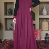 zanzea ramadan musulman abaya robe dubaï hijab robes femmes automne à manches longues patchwork robe plissée robe d'été robe islamique