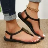 femmes mode sandales 2025 été chaussures plates femme bohême tongs dames vacances plage sandales filles chaussures de rue