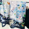 Injplanchers f-Châles à Bords Roulés pour Femme, Grand Bandana, Ceinture, Foulard pour Cheveux et Cou, Accessoires de Créateur, Printemps