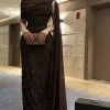 asanagi arabie robes de bal élégantes col rond femmes brillant marron simplement saoudien luxueux 2025 soirée فساتmavera