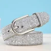 mode femmes paillettes or argent ceinture femme taille ceinture de luxe concepteur cummerbund ceinture