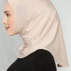 hijab de sport en polyester pour femme musulmane, couvre chef élégant pour document solide, toutes saisons, 1pc