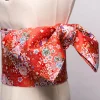 ceinture kimono traditionnelle yukata obi, magnifique ceinture florale en brocart avec nœud papillon, accessoires de costume de geisha rétro japonais