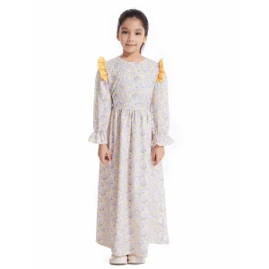 Abaya – robes à manches longues pour filles, robe florale musulmane pour enfants, tenues de conservateur, Robe à couverture complète, Robe de plage pour enfants Abaya – robes à manches longues pour filles, robe florale musulmane pour enfants, tenues de conservateur, Robe à couverture complète, Robe de plage pour enfants