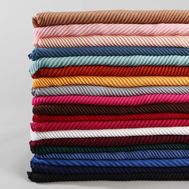 foulard hijab en coton uni pour femme, couverture complète, châles, bandeau de sauna, hijabs musulmans froissés, pr2024, nouvelle collection