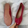 ballerines rondes et souples pour femme, chaussures de brevà la mode avec nministériels d papillon