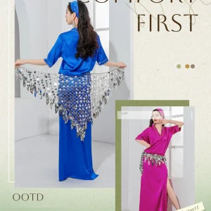 Robe d’entraînement de danseuse orientale pour femmes, Costumes de danse du ventre Galabaya, légère, de luxe, Folk, Baladi, en Satin, diamant chaud Robe d’entraînement de danseuse orientale pour femmes, Costumes de danse du ventre Galabaya, légère, de luxe, Folk, Baladi, en Satin, diamant chaud