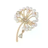 broches de pissenlit en strass pour femmes, broches de plantes en perles, sac à dos de fête de banquet, cadeaux, accessoires de bijoux