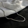 collier ras du cou en chaîne de clavicule scintillante pour femmes, couleur argent populaire, bijoux fins, cadeau de fête de mariage, nouvelle collection 2023