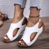 sandales à l'offre elles compensées pour femmes, décontractées, grande taille, à la mode, nouvelle collection été 2025