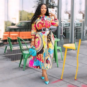 Robe caftan femme manches longues, Abaya musulmane, vêtements islamiques, grande robe balançoire, Abayat ample, imprimé, Afrique