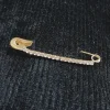 Épingles de sûreté en strass doré, broches pour pull, châle, clips pour femmes, vêtements, chapeau, accessoire pour femmes