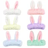 bandeau pour laver le visage, lapin, maquillage, support élastique pour filles, sangles pour cheveux, oreilles, turban, accessoires pour cheveux
