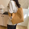 sac à bandoulière grand sac à main couleur unie sac sous les bras sac à provisions pour les femmes travail shopping voyage
