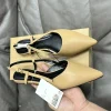 chaussures plates pointues pour femmes, robe élégante, slingbacks, peu profondes, grande taille, confortables, luxe, dames, mode de créateur, automne, 2024