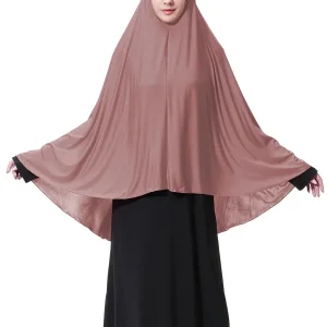 Foulard musulman instantané Hijab pour femme, couvre-chef, Double menton, voile pour dames, couleur unie, Turban islamique, 130x113cm