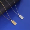 vassago islamique musulman allah collier en acier inoxydable carré collier arabe allah collier hommes musulman islam pendentif bijoux