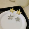 boucles d'oreilles à fleurs élégantes pour femmes à mode