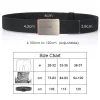 vatlty argent ceinture Élastique hommes boucle en alliage à dégagement rapide 105cm 125cm ceinture extensible mâle randonnée en plein air ceintures de pêche femelle