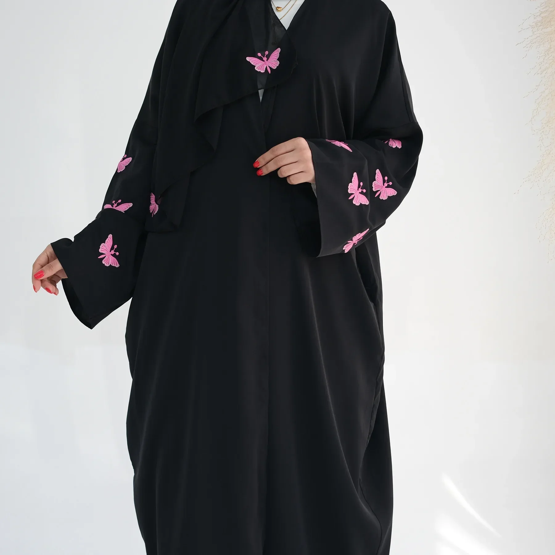 papillon broderie abayas pour femmes robe hijab musulmane caftan marocain femme jalabiya kebaya robe dubaï turquie caftan kimono