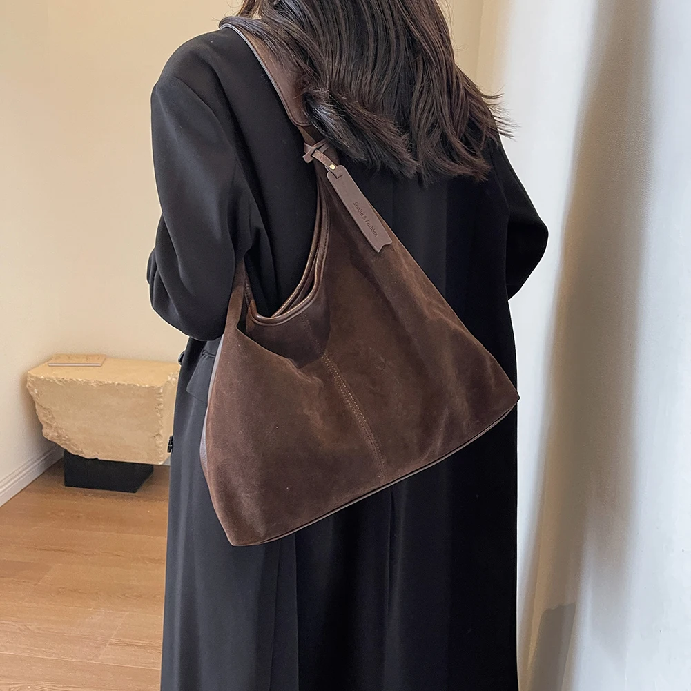 Sac à main Vintage pour femmes, sac à bandoulière, couleur unie, grande capacité, sacs de Shopping, fourre-tout pour dames, automne hiver