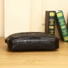sac à main en alligator en cuir véritable pour homme, grande capacité, porte documents d'affaires, sac à bandoulière, sac en peau de cercle véritable, mode