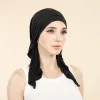 nouveau femmes musulmanes intérieur hijab chapeau turban pré attaché chapeau foulard bonnets bonnet perte de cheveux tête écharpe enveloppement chimio casquette turbante mujer