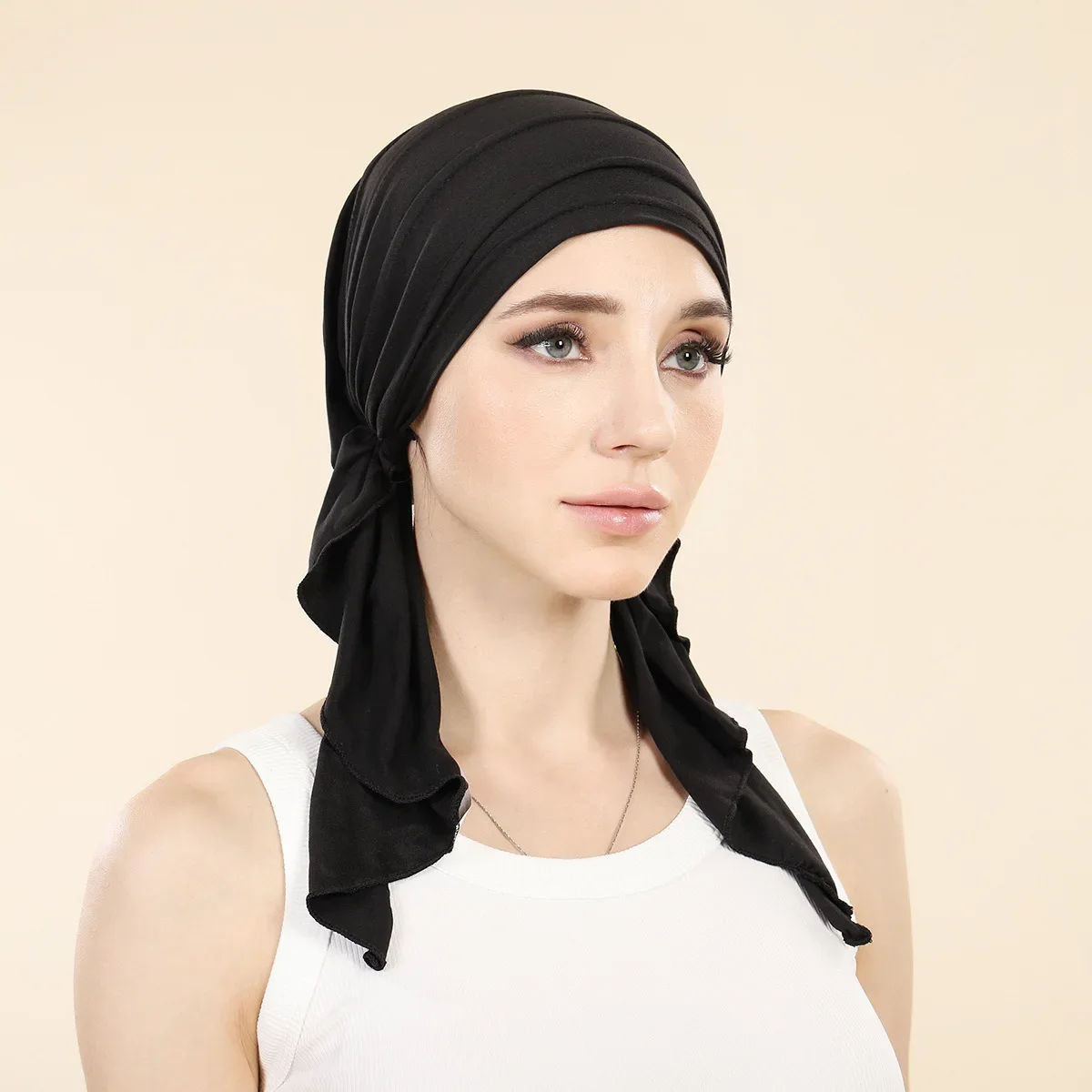 nouveau femmes musulmanes intérieur hijab chapeau turban pré attaché chapeau foulard bonnets bonnet perte de cheveux tête écharpe enveloppement chimio casquette turbante mujer