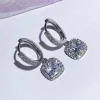 boucles d'oreilles en argent 925 avec pierres précieuses et diamants pour femmes, bijoux en cristal, goutte d'oreille, cadeau d'anniversaire