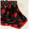 Hijab en Satin Imprimé Rose pour Femme Musulmane, Bandana Carré, Bandeau d’Été, 85x85cm Hijab en Satin Imprimé Rose pour Femme Musulmane, Bandana Carré, Bandeau d’Été, 85x85cm