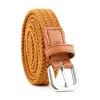 ceinture élastique tressée en nylon unisexe, tendance, accessoires en denim polyvalents, ceinture à boucle ardillon, ceinture en toile pour adolescents et enfants