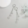 Boucles d&rsquo;oreilles pendantes trois étoiles pour femmes, élégantes et populaires, bijoux de fête, belle longue pampille, cadeau