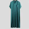abaya robe musulmane à manches courtes pour hommes, kaftan arabe islamique, vêtements vintage, robe rétro, moyen orient, moyen orient, Été