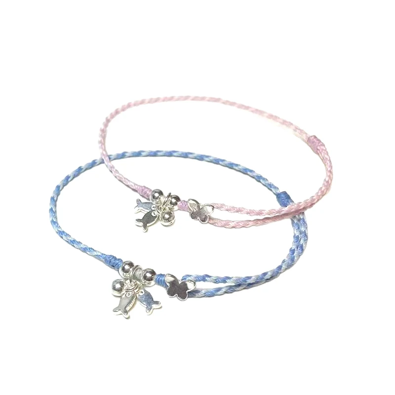 fish bracelet for women handmade woven colored rope boho wrap charm bracelet friendship popular jewelry