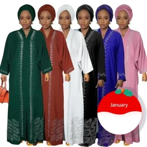 Abayas-Robe de Luxe pour Femme Musulmane Africaine, Caftan Marocain, Boubou, Djellaba, Soirée, 2025 Abayas-Robe de Luxe pour Femme Musulmane Africaine, Caftan Marocain, Boubou, Djellaba, Soirée, 2025