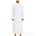 Abaya dubaï hommes musulman col montant ample nouveau col rond saoudien Hui Robe arabe moyen-orient vêtements pour hommes