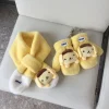 sanrio écharpe pour filles mignon dessin animé broderie écharpe pour enfants épaissie pour la chaleur gants en peluche hello kitty bébé écharpes