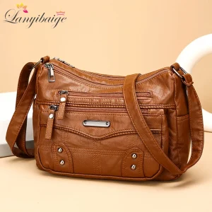 Sacs à main en cuir rétro pour femmes, sacs à main à bandoulière pour dames, sac messager initié, sac de créateur de luxe, mode féminine, haute qualité