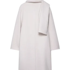 Chic écharpe un bouton femmes pardessus en laine élégant à manches longues surdimensionné femme manteau 2025 automne hiver mode dame vêtements d&rsquo;extérieur