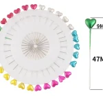 Épingles à coudre de grande taille 47mm, 30 pièces/plaque, bricolage, couleur, aiguille nacrée, positionnement, fixation, Bouquet, aiguilles décoratives
