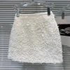 Bouclé – Mini jupe trapèze à paillettes brillantes, élégante, pour femme, nouveau Style, matelassé, Fiber de Polyester, tendance, automne hiver