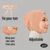 turban artificiel astique doux à lacets pour femme, sous bonnet, hijab nikobservateur, Écharpe de sauna