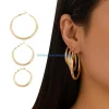 boucles d'oreilles créoles contemporaines, bijoux tendance, grandes petites boucles d'oreilles élégantes pour les amoureux