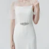 ruban doux ceinture de mariée argent longue ceinture de mariage strass robe ceinture ceintures de mariée mariée