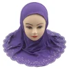 vêtements de sauna pour enfants, hijab musulman en biscuits, casquette amira instantanée, écharpe pour filles, châles, turban arabe malaisien, 1 pièce