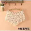 1 pièces foulard hijab élégant dames châle mode gland dentelle écharpe femmes mode crochet creux fleur court petit gilet couverture